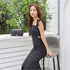 Random dot mermaid long dress